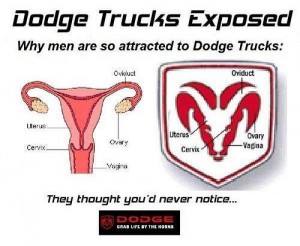 Dodge trucks clever subliminal logo design