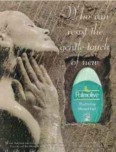 Palmolive shower advert, but it isn't her hand
