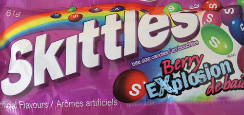 Skittles packaging subliminally suggests "sex"